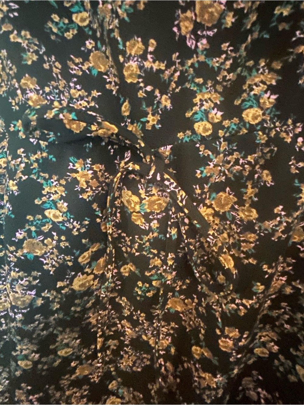 BloomChic Black Floral Midi Pinafore Dress with Brown and rose Accents - Picture 6 of 9